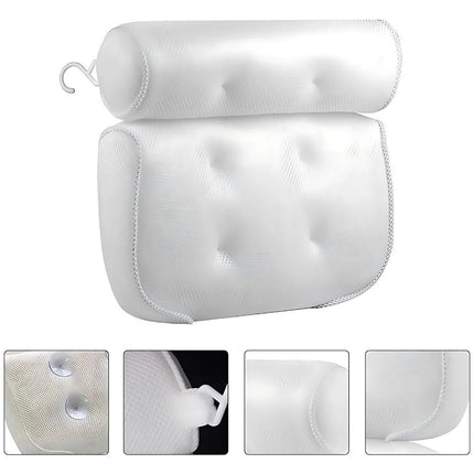 Bath Pillow for Tub with Head and Back Support, Non Slip Bathtub Pillow with 3D Mesh – image 8