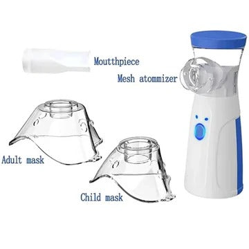 Tuzwa Portable Mesh Nebulizer – USB Rechargeable Nebulizer for Adults & Kids with ≤5μm Fine Mist, Adjustable Output & Auto Shutoff