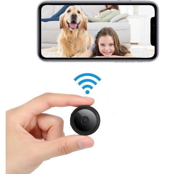 Mini Security Camera Magnetic, Home Security Camera with Two Way Audio, Outdoor Camera for Pets, WiFi Nanny Cam