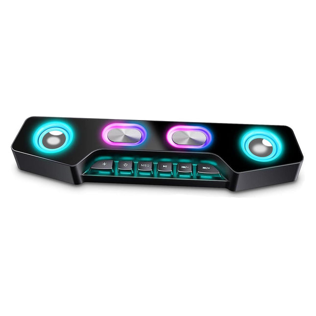 Computer Speakers for PC, Bluetooth 5.1 Gaming Speakers with RGB LED Lights