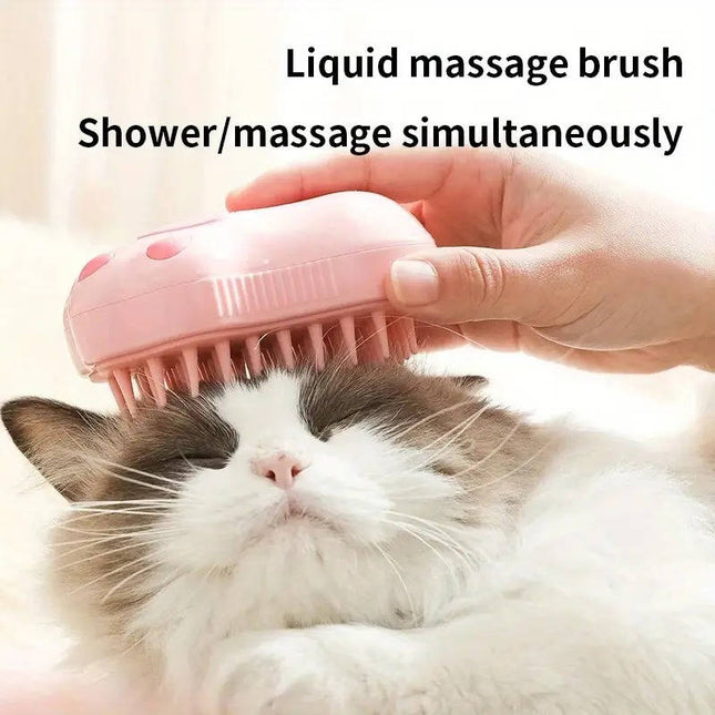 Dog Brush with Steam, Cat Grooming Tool, Rechargeable Deshedding Brush