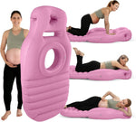 Tuzwa Inflatable Pregnancy Pillow – 65" Maternity Support Pillow with Dual Air Chambers, Adjustable Firmness & Compact Deflatable Design