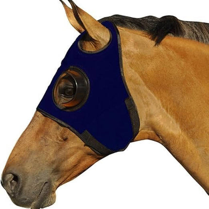 Horse Blinders Quarter Cup Stretchable Fabric with Velcro Closure, Horse Blinker Hood Blocks Side Vision