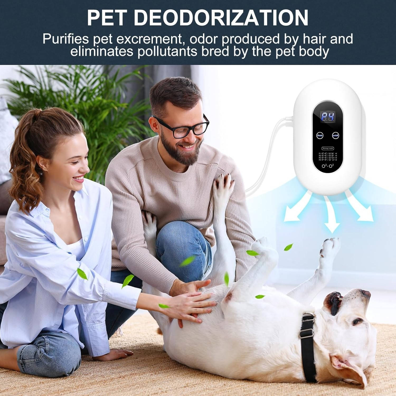 Tuzwa Plug-In Ozone Generator for Odor Treatment – 200mg/h, 4 Adjustable Modes, 215–430 Sq Ft Coverage & Filter-Free Design
