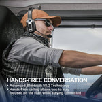 TUZWA Bluetooth Trucker Headset with Noise Cancelling Mic, Wireless Headset for Truck Drivers, 35H Talk Time, USB-C, 270° Mic