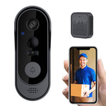 Tuzwa Wireless Video Doorbell Camera – 2.4GHz WiFi Smart Doorbell with PIR Motion Detection, HD Wide-Angle Video, Night Vision & Two-Way Audio