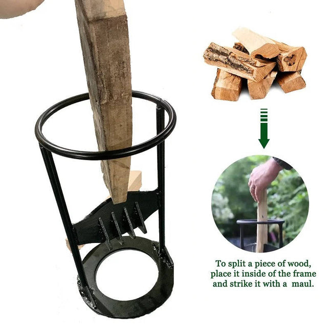 Firewood Splitter, Manual Log Splitter for Hammer Strike