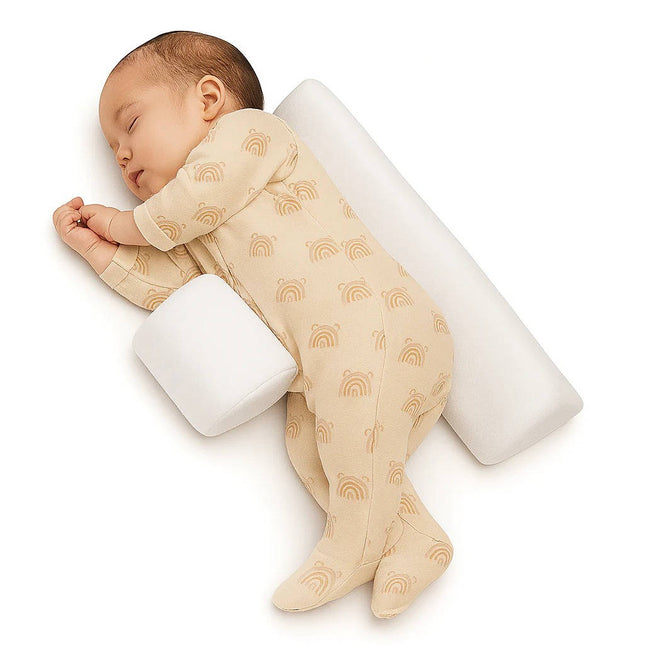Newborn Side Sleeper Wedge, Two Piece Newborn Wedge Pillow with Breathable Fabric and Washable Velvet Cover