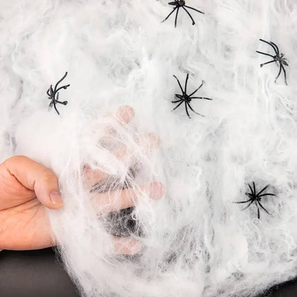 Spider Webs Halloween Decorations with Spiders, Halloween Outdoor Decorations – image 4