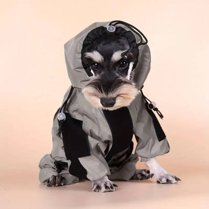 Waterproof Dog Raincoat with Hood, Reflective Windproof Full Body Rain Coat with Treat Pocket for Small and Large Dogs, M to 5XL