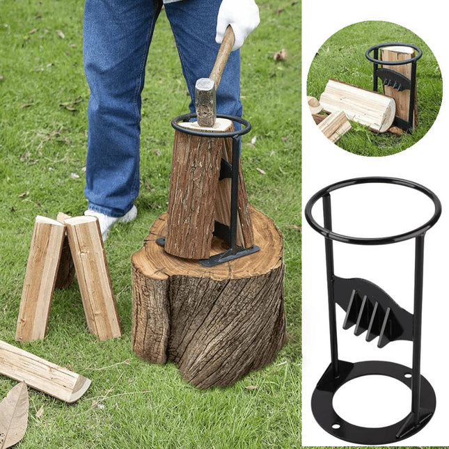 Firewood Splitter, Manual Log Splitter for Hammer Strike, Cast Iron Kindling Splitter for Camping