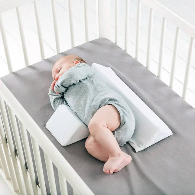 Newborn Side Sleeper Wedge, Two Piece Newborn Wedge Pillow with Breathable Fabric and Washable Velvet Cover – image 8