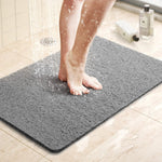 Tuzwa Non-Slip Shower Mat – Quick Drain Cut-to-Fit Bathroom Floor Mat, Soft Washable Surface, Lightweight & Easy to Clean