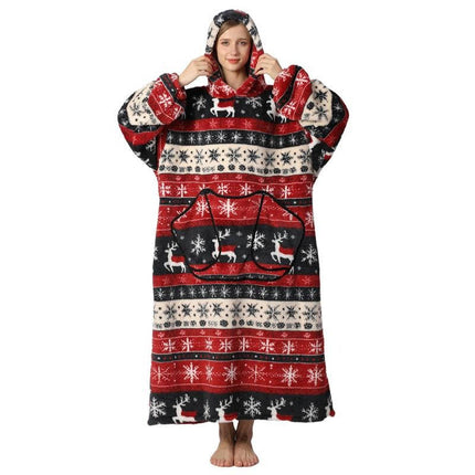 Oversized Hoodie Sherpa Fleece, Wearable Blanket Hoodie for Adults – image 18