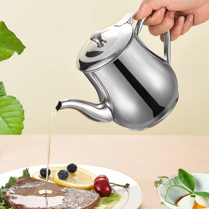 Bacon Grease Container with Strainer, Stainless Steel Grease Container with Double Mesh Strainer, Oil Storage Container