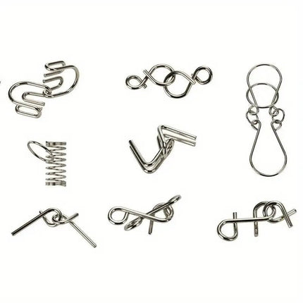 Brain Teaser Puzzles, Metal Puzzles Set of 8 for Kids and Adults – image 5