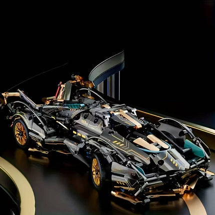 Building Blocks for Adults 1690 Pieces, V12 Supercar Model Car Kit