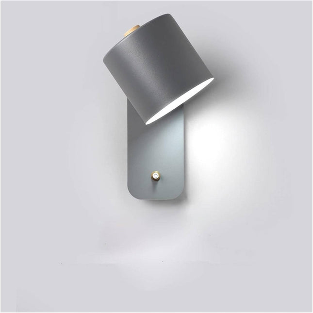 Wall Sconce with Wood Trim, Bedside Reading Light