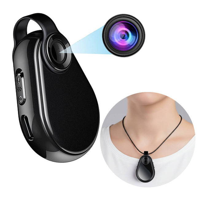 Hidden Camera Necklace with Audio, Wearable Camera