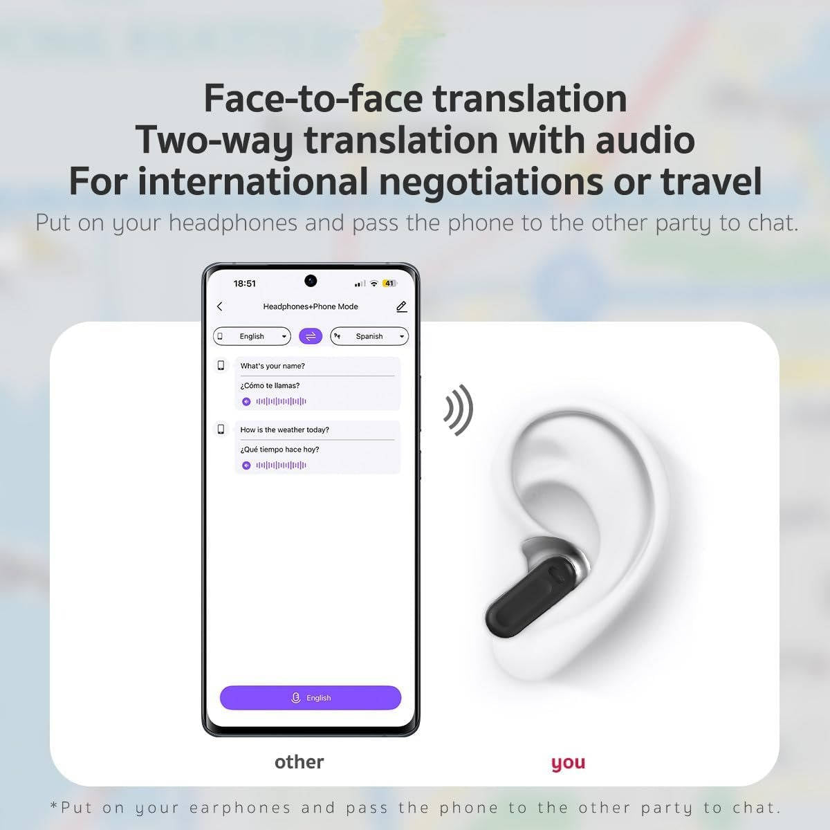 Tuzwa AI Translation Earbuds – Real-Time App Translator, Bluetooth 6.0, HD Display, Noise Reduction & 4-Hour Playtime