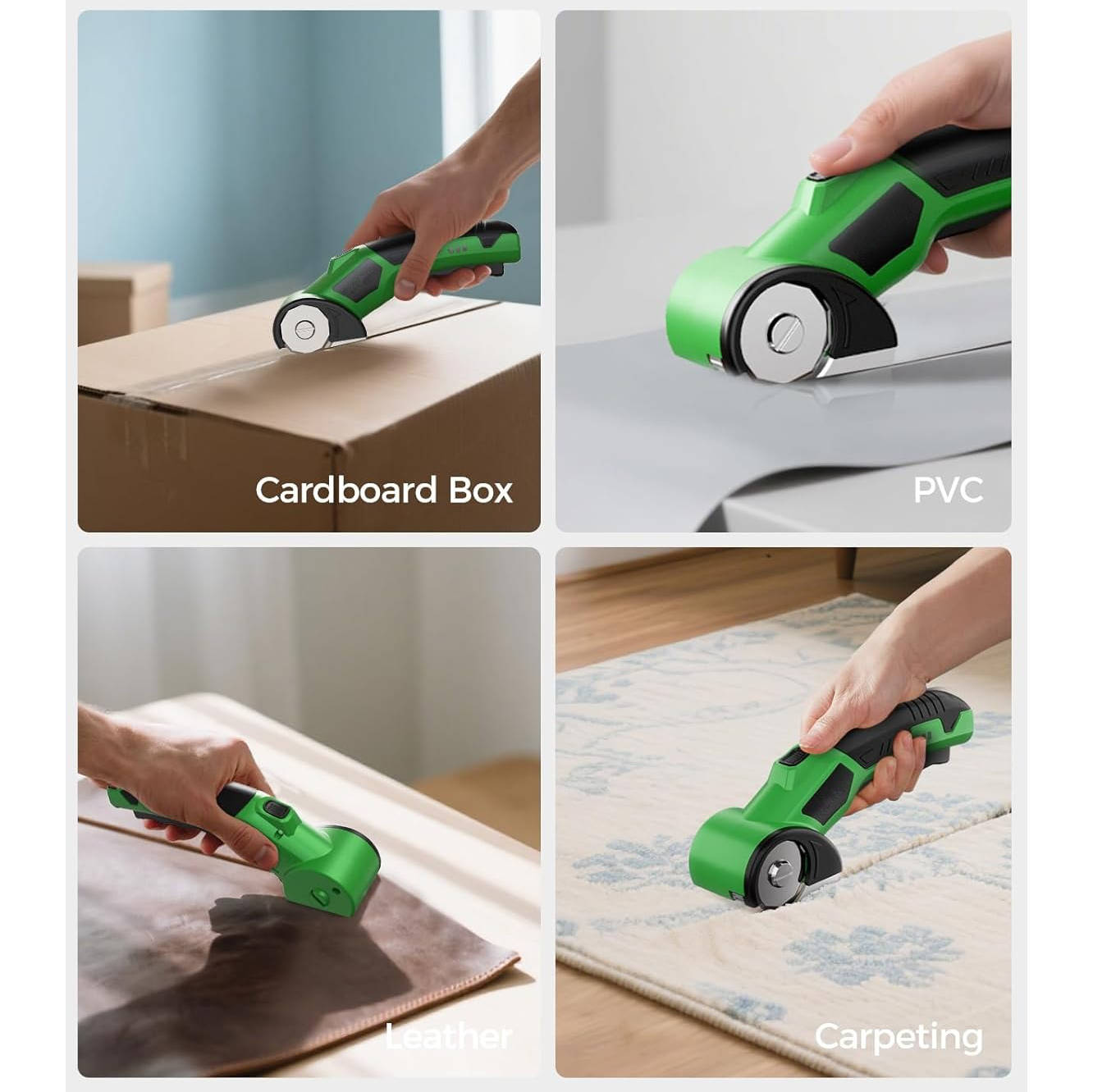Tuzwa Cordless Electric Scissors – 320 RPM Rechargeable Cutting Tool with 2000mAh Battery, LED Light, Safety Lock & Ergonomic Grip