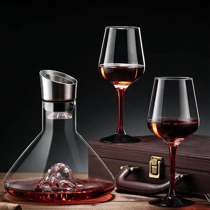 Crystal Glass Wine Decanter Aerator, Glass Carafe for Red Wine – image 8