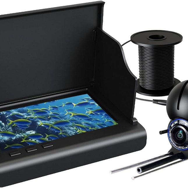 Portable Fish Finder with 4.3 Inch Monitor, Underwater Fishing Camera for Ice Fishing, Fish Finder for Boat and Kayak