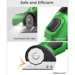 Tuzwa Cordless Electric Scissors – 320 RPM Rechargeable Cutting Tool with 2000mAh Battery, LED Light, Safety Lock & Ergonomic Grip