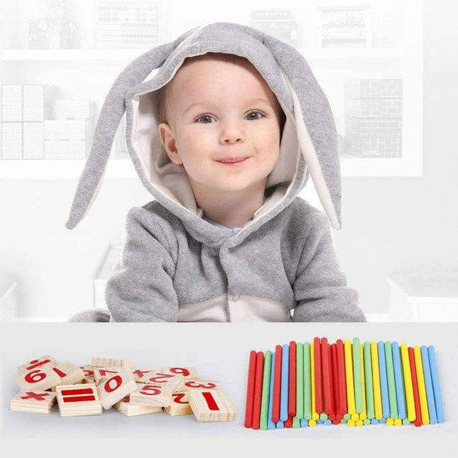 Wooden Educational Toys, Math Manipulatives with Counting Sticks