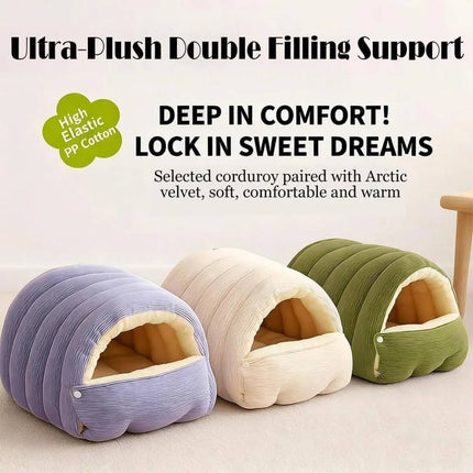 Cat Tent with Arctic Fleece Lining and Washable Cushion, Cat House for Winter or Small Dog Bed – image 10