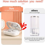Tuzwa Ultrasonic Contact Lens Cleaner – 47,000Hz Rechargeable Lens Cleaning Device with 2–5 Min Timers, Dual Chambers, LED Display & USB Charging