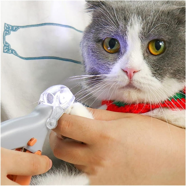 Dog Nail Clippers with LED Light and 5X Magnifier, Cat Nail Clippers with Nail Catcher