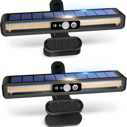 Solar Outdoor Lights Motion Sensor 2 Pack, Solar Fence Lights with Clip – image 7
