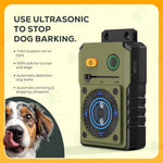 Tuzwa Ultrasonic Dog Bark Deterrent – 50FT Range, 3 Adjustable Modes, 15–30kHz Frequency, Auto Bark Detection, USB-C Rechargeable & IP65 Rated