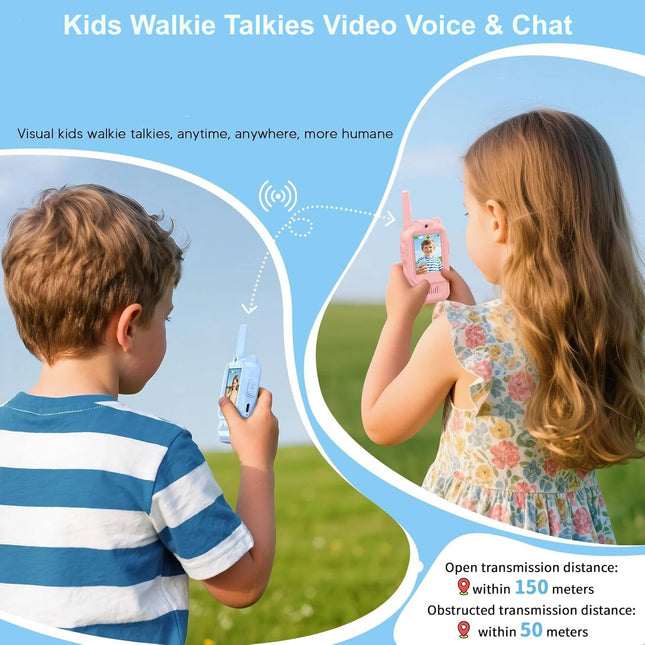 Video Walkie Talkies for Kids, Long Range Walkie Talkies with Voice Changer