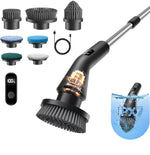 Tuzwa Cordless Electric Spin Scrubber – 300/400 RPM Cleaning Brush with 7 Heads, Extendable Handle, 5000mAh Battery & IPX7 Rating