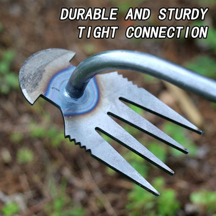Weed Tool Remover with 4 Manganese Steel Teeth, Crescent Head Hand Weeder for Gardens, Planters and Patios, 11.5 or 19.5 Inch