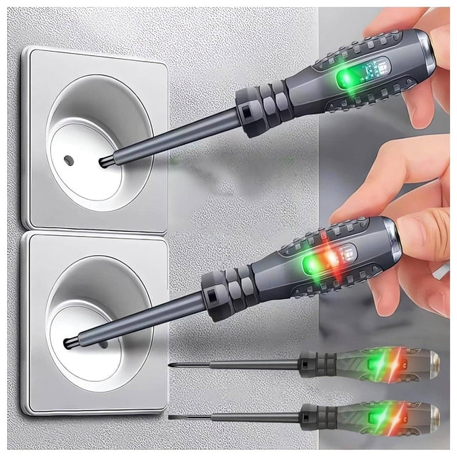 Voltage Tester Screwdriver, Non Contact Voltage Detector Pen with LED, Electrical Test Screwdriver with Magnetic Bit