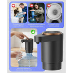 Tuzwa Electric Water Dispenser Pump – USB-C Rechargeable Dual-Motor Water Jug Pump with Dual Outlets for 2–5 Gallon Bottles