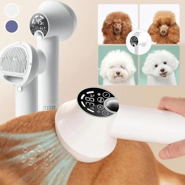 Dog Hair Dryer with Comb, Pet Hair Dryer for Dogs and Cats, Quiet Dog Blow Dryer with Negative Ions, Dog Grooming Tools