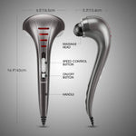 Tuzwa Handheld Deep Tissue Massager – 3500 PPM Dual Head Electric Percussion Massager with 3 Attachments & Variable Speed