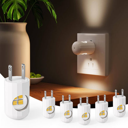 Wall Socket Light, Plug In LED Night Light with Automatic Dusk to Dawn Sensor, 200 Lumen Soft White 3000K Outlet Lamp