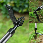 Weed Puller with Foot Pedal, Long Handle Weed Puller with Bamboo Grip and 4 Stainless Steel Claws, Manual Weed Remover