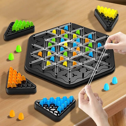 Board Games for Kids and Family, Rubber Band Triangle Strategy Game – image 4