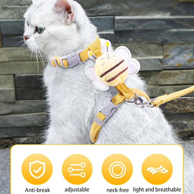 Cat Harness with Leash, Adjustable Cat Vest Harness for Walking