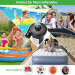 Tuzwa Electric Air Pump for Inflatables – 4500Pa Inflator & Deflator with 3 Nozzles, 12V Car & 110V Home Power for Air Mattresses & Pool Floats