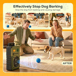 Tuzwa Ultrasonic Dog Bark Deterrent – 50FT Range, 3 Adjustable Modes, 15–30kHz Frequency, Auto Bark Detection, USB-C Rechargeable & IP65 Rated