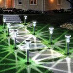 Tuzwa Solar Outdoor Lights 10-Pack – Solar Garden Pathway Lights with Dusk-to-Dawn Sensor, Cool White LED & Weather-Resistant Stakes