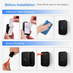 Tuzwa Wireless Doorbell Kit – 1000 Ft Long Range Plug-In Doorbell with 45 Chimes, 4 Volume Levels, LED Alert, Memory & IP44 Button