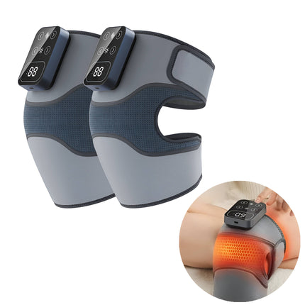Cordless Knee Massager with Heat and Vibration, Knee Heating Pad for Pain Relief, Portable Heating Pad with 5 Settings
